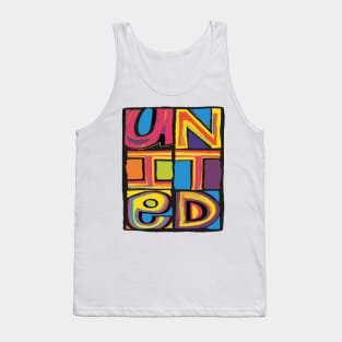 UNITED 'Happy Mondays' Inspired Design on Black & Badge Tank Top